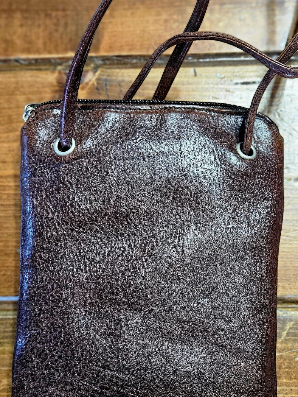 Sundance Dark Brown Leather Crossbody Bag - Picture 5 of 5